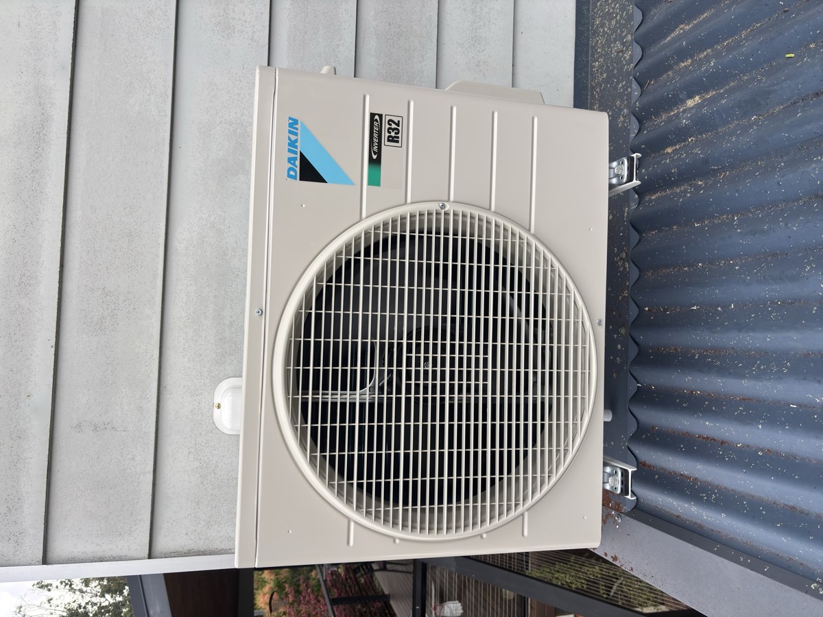 Outdoor air conditioning unit installed on the Gold Coast